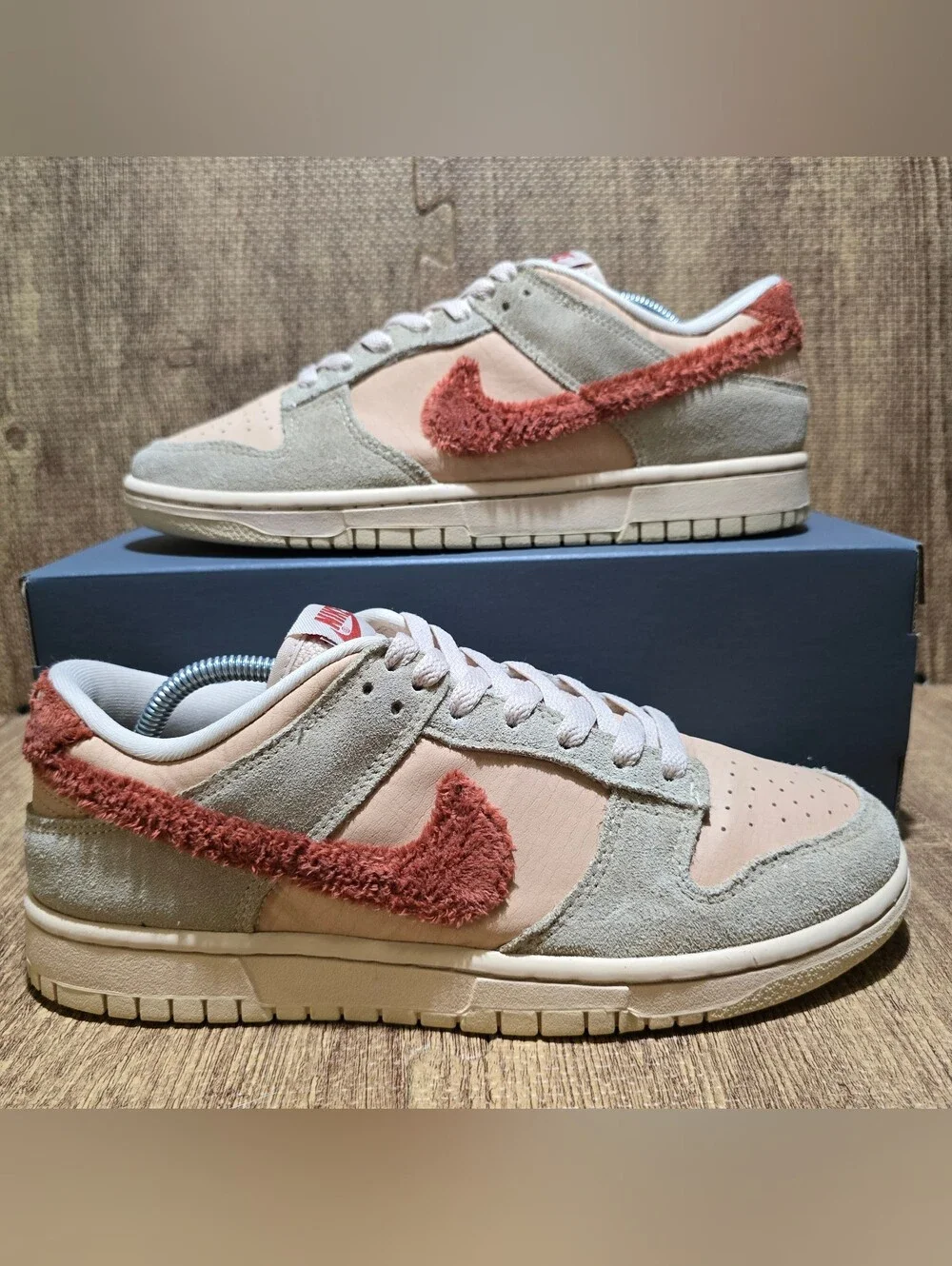 Nike Dunk Low Terry Swoosh Womens Size 9 US Mars Stone Suede DZ4706-200 No Box